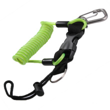 Diving Equipment Diving Camera Metal Spring Coil Lanyard Flexible Diving Lanyard with Quick Release Buckle.